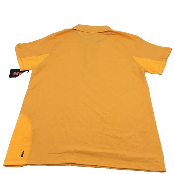 BASS OUTDOOR Half Zip Tech Hiker Polo Shirt, Blazing Orange Size XL Short Sleeve - Picture 2 of 3